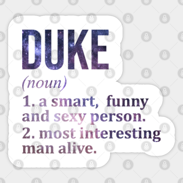 Duke Name Duke Name Sticker TeePublic